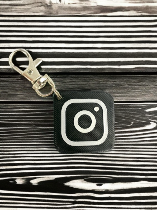 Black and White Instagram Smart Keyring