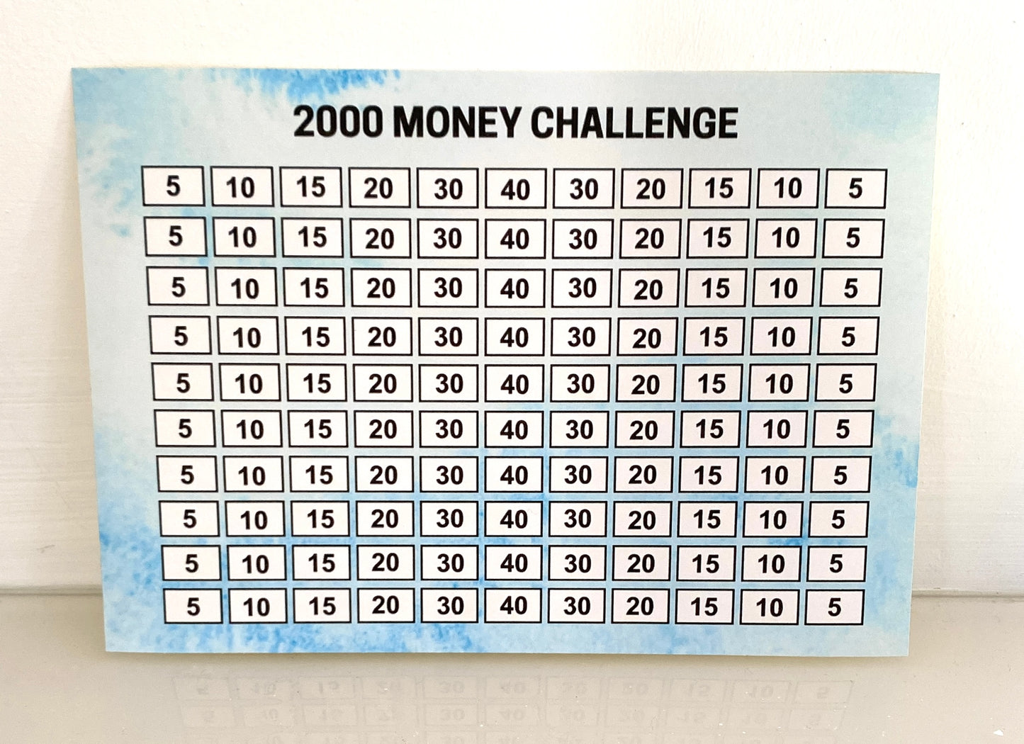 2000 Saving Challenge Money Tin Sticker