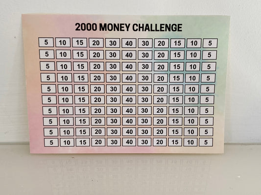 2000 Saving Challenge Money Tin Sticker