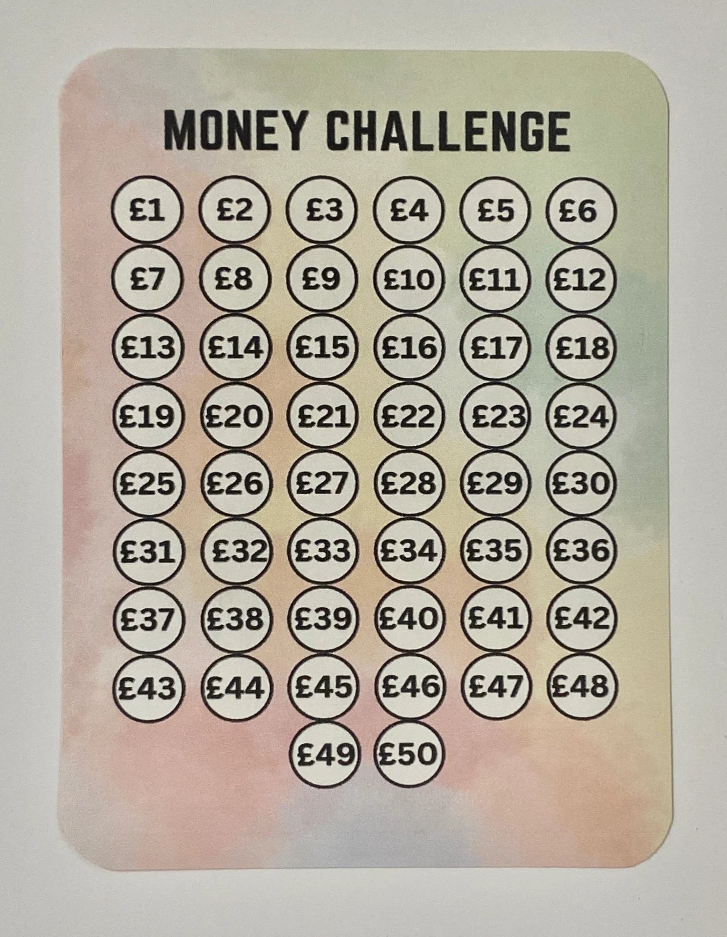 Money Envelope Sticker Challenge