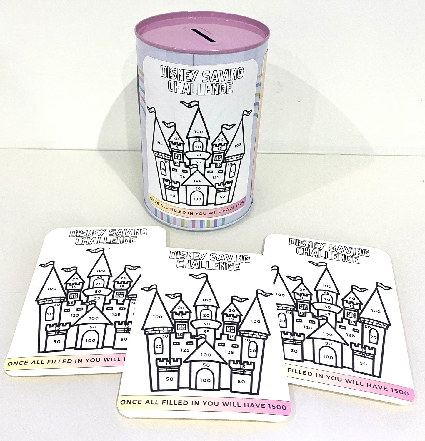 Magical Castle Savings Challenge Tin Sticker