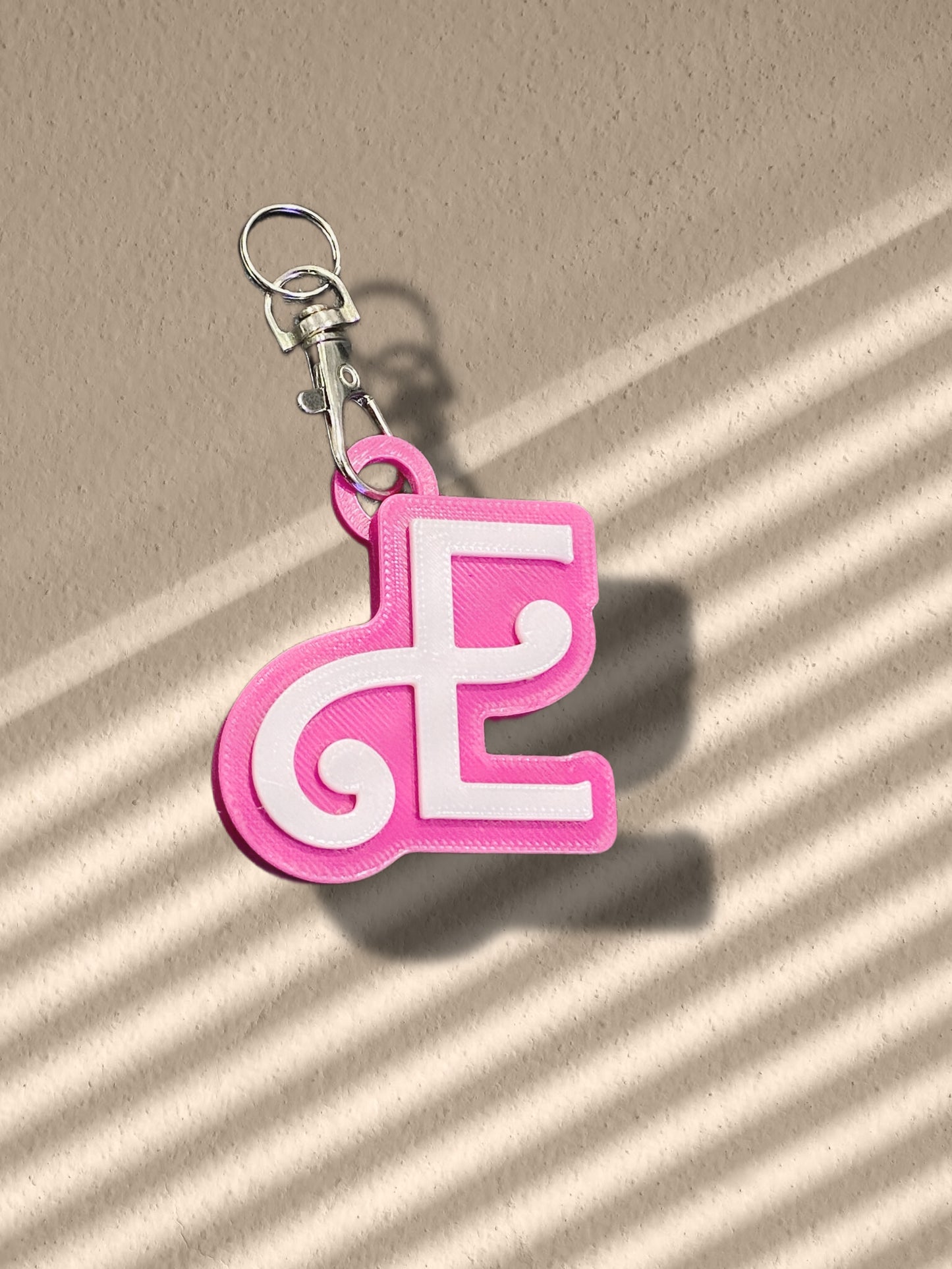 Barbie Style Initial Keyring